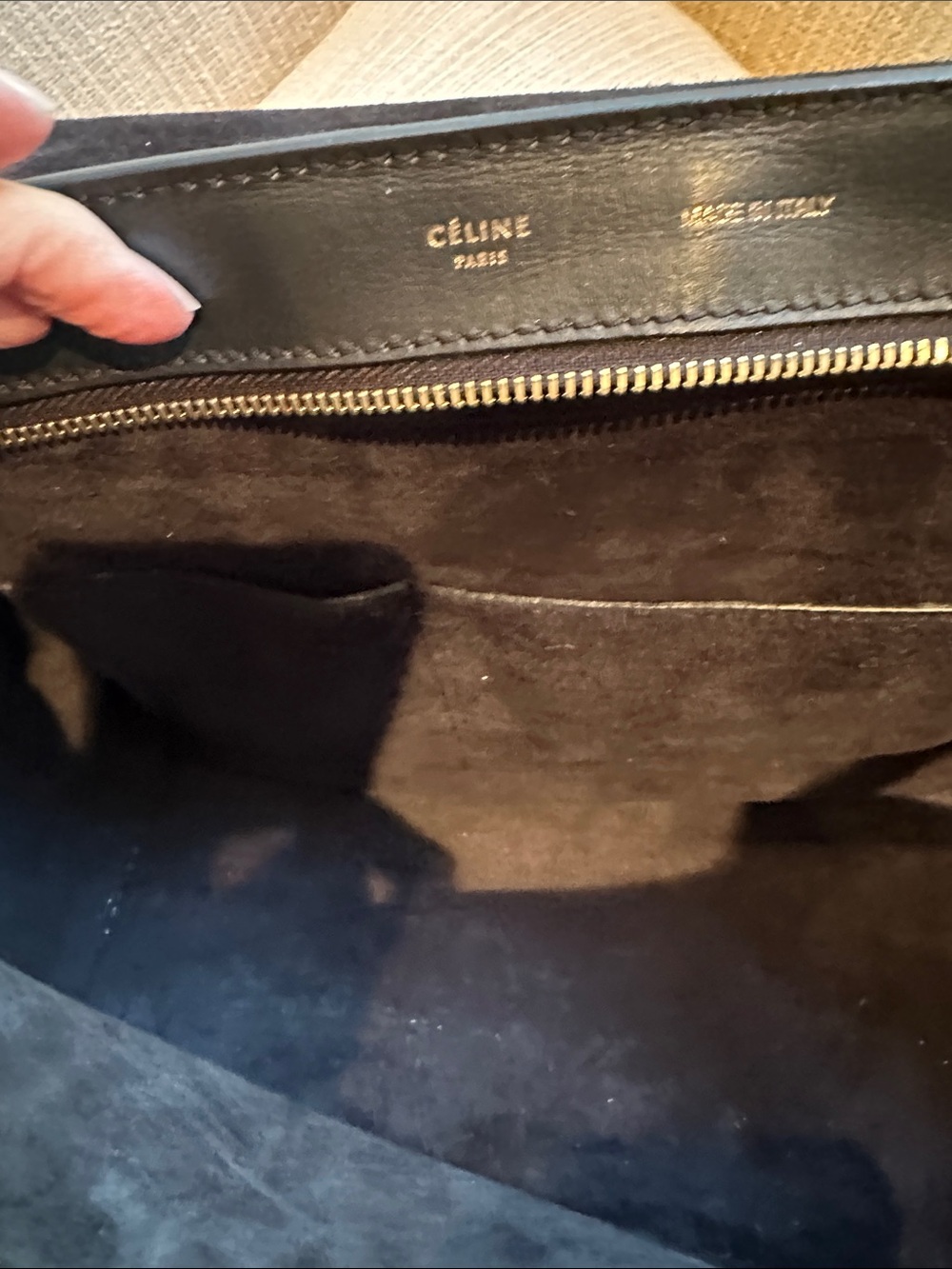 Celine Brown Python Leather Trapeze Bag Brown & Black w/dustbag - Picture 7 of 14